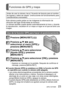 Page 23 (SPA) VQT4S89   23
Funciones de GPS y mapa
Antes de usar la cámara, lea el “Acuerdo de licencia para el nombre 
de lugares y datos de mapas” (Instrucciones de funcionamiento para 
características avanzadas).
Esta cámara puede grabar en las imágenes la información de 
ubicación del lugar donde éstas se tomaron. 
La cámara también puede ajustar automáticamente la hora o, durante 
la reproducción, visualizar en un mapa un lugar en el que se tomó una 
imagen.
Uso de la función GPS para hacer el...