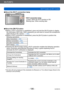 Page 186Wi-Fi/NFC
Wi-Fi® Function and NFC FunctionVQT5E74
- 186 -
 ■About the Wi-Fi connection lamp
Wi-Fi connection lamp
Lit blue:  When the Wi-Fi function is ON
Blinking blue:  When sending data
 ■About the [Wi-Fi] button
 ●Before a Wi-Fi connection is established, press and hold the [Wi-Fi] button to display 
the information (QR Code, SSID, password) you will need to connect the smartphone/
tablet directly to the camera. (→190)
 ●Before a Wi-Fi connection is established, press the [Wi-Fi] button to perform...