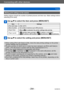 Page 294Connecting with other devices
Printing
VQT5E74
- 294 -
Making print settings on the camera
Setting options include the number of printed pictures and their size. Make settings before 
selecting [Print start].
Use   to select the item and press [MENU/SET]
Item Settings
[Print with Date] [ON] / [OFF]
[Num.of prints] Set number of pictures (up to 999 pictures)
[Paper Size] When [
  ] is selected, the printer settings take priority .
[Page Layout] [
  ] (printer takes priority) / [  ] (1 picture, no border)...