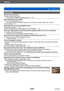 Page 306Others
Q&A  TroubleshootingVQT5E74
- 306 -
Recording
Cannot record pictures. ●Built-in memory/card is full. →  Free space by deleting unwanted pic tures (→58).
Recorded pictures look white. ●Lens is dirty (fingerprints, etc.). →  Turn the camera on to extract lens barrel, and clean lens surface with a soft, dry cloth.
 ●Lens is foggy (→8).
Recorded pictures are too bright/too dark. ●Adjust the exposure  (→100). ●[Min. Shtr Speed] is set to fast speed. Check the setting (→148).
The lower right portion of...