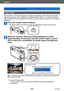 Page 45Basics
Taking pictures with your own settings  [Program AE] Mode VQT5E74
- 45 -
Program Shift
The function for maintaining the same exposure (brightness) while changing the shutter 
speed and aperture value combination is called “Program Shift”.  You can use “Program 
Shift” to take pictures by adjusting the shutter speed and aperture value even in [Program 
AE] Mode.
Press the shutter button halfway
 • The shutter speed and aperture value are displayed in yellow on the screen.
While the numeric values...