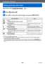 Page 85Application (Record)
Taking pictures with flash
VQT5E74- 85 -
 ■Recording mode: 
Press [  ] button ()
Use   to select the desired type and press [MENU/SET]
Type, operationsUses
*1[Auto] • Automatically judges when to use flashNormal use
[Auto/Red-Eye]*2
 • Automatically judges when to use flash (reduces 
red-eye) T
aking pictures of subjects in dark 
places
[Forced Flash On] • Always uses flash T
aking pictures with backlight or 
under bright lighting (e.g. fluorescent)
[Slow Sync./Red-Eye]*2
 •...