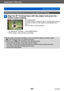 Page 90Application (Record)
Taking pictures with Auto FocusVQT5E74
- 90 -
Automatically locking the focus on a moving subject (AF Tracking)
Align the AF Tracking frame with the subject and press the 
shutter button halfway
AF Tracking frame
When the subject is recognized, the AF Tracking frame changes 
from white to yellow, and the subject is automatically kept in 
focus.
If AF Lock fails, a red frame flashes.
 • To release AF Tracking → Press [MENU/SET]. • Focus range: same as macro recording
 ●Under certain...