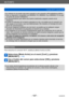 Page 187Wi-Fi/NFC
Función Wi-Fi® y función NFCVQT5E76
- 187 -
 ●La cámara no se puede usar para conectar a una conexión LAN inalámbrica pública. ●Use un dispositivo compatible con IEEE802.11b, IEEE802.11g o IEEE802.11n al usar 
un punto de acceso inalámbrico.
 ●Le recomendamos que utilice una batería totalmente cargada cuando envíe 
imágenes.
 ●Cuando el indicador de la batería parpadea en rojo, es posible que la conexión con 
otro equipo no se inicie o que sea distorsionada. (Se muestra un mensaje tal como...