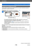 Page 190Wi-Fi/NFC
Manejar la cámara usando un smartphone o una tabletaVQT5E76
- 190 -
Conexión con un smartphone/una tableta
Puede establecer fácilmente una conexión Wi-Fi en la cámara manteniendo pulsado el 
botón [Wi-Fi] o usando la función NFC.
Preparación: Instale “Image App” por adelantado.  (→189)
Mantenga pulsado el botón [Wi-Fi].
SSID y contraseña
QR CodeLuz de conexión Wi-Fi
(Se enciende en color azul)
 • Se visualiza la información (QR Code, SSID y contraseña) necesaria para conectar directamente su...