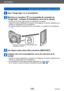 Page 195Wi-Fi/NFC
Manejar la cámara usando un smartphone o una tabletaVQT5E76
- 195 -
Abra “Image App” en el smartphone.
Mientras se visualiza [  ] en la pantalla de conexión de 
“Image App”, coloque el smartphone cerca de la cámara.
 • Puede que se tarde algún tiempo en completar la conexión. • Cuando se haya completado la conexión, las imágenes en directo captadas por la 
cámara se visualizarán en el smartphone.
 • Si conecta durante la reproducción de una imagen, se transferirá al smartphone. (→198)
Mantenga...
