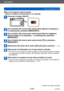 Page 219Wi-Fi/NFC
Envío de imágenes a un PCVQT5E76
- 219 -
 ■Envío de imágenes seleccionadas.  
([Enviar imágenes almacenadas en la cámara])
Presione el botón [Wi-Fi].
Use el botón del cursor para seleccionar [Nueva conexión] y , 
a continuación, presione [MENU/SET].
Use el botón del cursor para seleccionar [Enviar imágenes 
almacenadas en la cámara] y , a continuación, presione 
[MENU/SET].
Use el botón del cursor para seleccionar [PC] y presione 
[MENU/SET].
Seleccione [A través de la red] o [Directo] para...