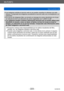 Page 223Wi-Fi/NFC
Uso de servicios webVQT5E76
- 223 -
 ●Las imágenes subidas al servicio web no se pueden visualizar ni eliminar con esta 
cámara. Compruebe las imágenes accediendo al servicio web con el smartphone o el 
ordenador.
 ●Si el envío de imágenes falla, se enviará un mensaje de correo electrónico en el que 
se indicará el error a la dirección de correo registrada con “LUMIX CLUB”.
 ●Las imágenes pueden contener información personal que se puede utilizar para 
identificar al usuario, como un título, la...