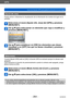 Page 264GPS
Uso de la función GPS para grabar la ubicación de una imagenVQT5E76
- 264 -
[Ajuste info. área] 
Puede activar o desactivar la visualización de la información de nombre de lugar en la 
pantalla.
Seleccione el menú [Ajuste info. área] del [GPS] y presione 
[MENU/SET].
Use   para seleccionar un elemento que vaya a modificar y 
presione [MENU/SET].
Use   para establecer en [ON] los elementos que desee 
visualizar y en [OFF] los que no desee visualizar y presione 
[MENU/SET].
[Modo Avión]
Cuando [Ajuste...