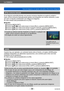 Page 39Lo básico
Toma de imágenes con ajustes automáticos Modo [Auto inteligente] VQT5E76
- 39 -
[iFoto nocturna manual]
Si se detecta automáticamente una escena nocturna mientras se sujeta la unidad a 
mano, [iFoto nocturna manual] puede grabar una fotografía con menos vibración y ruido 
sin usar un trípode combinando una ráfaga de imágenes.
En esta unidad está preestablecido en [ON].
 ■Ajustes 
 Presione [MENU/SET].   Presione     para seleccionar el menú [Rec] y presione [MENU/SET]. Presione   para...