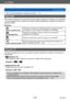 Page 72Lo básico
Uso del menú [Conf.]VQT5E76
- 72 -
 • Para los procedimientos de ajuste del menú.  (→60)
[Modo USB]
Seleccione el método de comunicación para cuando conecte una cámara a un ordenador 
o a una impresora con un cable de conexión USB (suministrado). Actualice los datos de 
asistencia GPS.
 ■Ajustes
[Selec. conexión act.] Seleccione un método de comunicación cada vez que se conecte a 
un ordenador o a una impresora compatible con PictBridge.
[PictBridge(PTP)]Seleccione esta opción cuando se conecte...