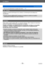 Page 74Lo básico
Uso del menú [Conf.]VQT5E76
- 74 -
 • Para los procedimientos de ajuste del menú.  (→60)
[Vis. versión]
Verifique la versión del firmware de la cámara o la información del software de 
visualización.
 ●Cuando presiona [MENU/SET] mientras se visualiza la versión se visualiza 
información de software tal como la licencia.
[Formato]
Debe usarse cuando aparece [Err. en memoria interna] o [Error tarjeta de memoria] o 
cuando se formatea la memoria incorporada o la tarjeta. 
Cuando se formatea una...