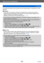 Page 82Aplicaciones (Grabación)
Uso del zoomVQT5E76
- 82 -
Para aumentar todavía más la relación del zoom podrá usarse en combinación el zoom 
siguiente.
 ■[i.Zoom]
Puede usar la tecnología de Resolución Inteligente de la cámara para aumentar 
la relación del zoom hasta dos veces más que la relación del zoom original con un 
deterioro limitado de la calidad de la imagen.
Establezca el [i.Zoom] en el menú [Rec] en [ON]. (→148)
 ●La tecnología de resolución inteligente de la cámara se aplica a una imagen en el...