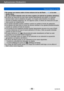 Page 86Aplicaciones (Grabación)
Toma de imágenes con flashVQT5E76
- 86 -
 ●No ponga sus manos sobre el área emisora de luz del flash  (→12) ni la mire 
desde cerca.
No use el flash estando cerca de otros sujetos (el calor/la luz podrían dañarlos).
 ●El efecto de reducción de ojos rojos cambia dependiendo del sujeto y lo afectan 
factores tales como la distancia al sujeto, si el sujeto está mirando a la cámara 
durante el destello preliminar, etc. En algunos casos, el efecto de reducción de ojos 
rojos puede ser...