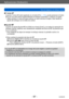 Page 97Aplicaciones (Grabación)
Toma de imágenes con enfoque manualVQT5E76
- 97 -
 ■1 toma AF
Cuando [1 toma AF] esté registrado en el botón [Fn] (→133), puede presionar el botón 
[Fn] una vez para activar temporalmente el enfoque automático y enfocar un sujeto.
 • Utilice primero [1 toma 
AF] para enfocar un área cercana al sujeto. Esto facilita el 
ajuste del enfoque con el anillo de control.
 ■Ayuda MF
Cuando se ajusta [Ayuda MF] en [ON] en el menú [Conf.] y se realiza la operación de 
enfoque manual,...