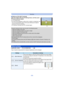 Page 99- 99 -
Recording
∫Setting up [ ] ([AF Tracking])
Align the subject with the AF tracking frame, and then press 
4  to lock onto the subject.
A AF tracking frame•AF area will be displayed in yello w when a subject is recognized, and 
focus will automatically adjust continuously following the subj ect’s 
movement (Dynamic tracking).
•AF tracking is canceled when  4 is pressed again.
•Dynamic tracking function may  not work in the following cases:–When the subject is too small
–When the recording location is...