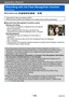 Page 136Application (Record)
Recording with the Face Recognition function  
[Face Recog.]SQW0195
- 136 -
 ■Recording mode: 
 • Default [Face Recog.] setting is [OFF]. • When the face pictures are registered, the setting will be [ON] automatically.
 ■How the Face Recognition function works During recording
 • The camera recognizes a registered face and adjusts  focus and exposure. 
 • When registered faces that have set names are recognized, the names are displayed (max. 3 people).
During playback  • The name and...