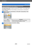 Page 254Wi-Fi/NFC
About connectionsSQW0195
- 254 -
Connecting quickly with the same settings as used previously 
([History Connection] / [Favorite Connection])
The camera keeps a History of times you used the Wi-Fi function.  You can register items 
in the History to Favorite. 
You can easily connect with the same settings as used previously by connecting from 
History or Favorite.
Select [History Connection] or [Favorite Connection] in the 
[Wi-Fi] menu
 (→61)
Item Description
[History Connection] Connects...