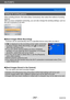 Page 257Wi-Fi/NFC
About connectionsSQW0195
- 257 -
Settings for sending pictures
When sending pictures, first select [New Connection], then select the method of sending 
pictures. 
After you have completed connecting, you can also change the sending settings, such as 
the size of pictures to be sent.
 ■[Send Images While Recording]
A picture can be automatically sent to a specified device every time you take it.
 ●[  ] is displayed on the recording screen while connected 
by [Send Images While Recording], and [...