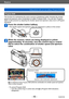 Page 46Basics
Taking pictures with your own settings  [Program AE] Mode SQW0195
- 46 -
Program Shift
The function for maintaining the same exposure (brightness) while changing the shutter 
speed and aperture value combination is called “Program Shift”.  You can use “Program 
Shift” to take pictures by adjusting the shutter speed and aperture value even in [Program 
AE] Mode.
Press the shutter button halfway
 • The shutter speed and aperture value are displayed in yellow on the screen.
While the numeric values...