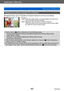 Page 90Application (Record)
Taking pictures with Auto FocusSQW0195
- 90 -
Taking front-on pictures of people (Face Detection)
Recognizes faces (up to 15 people) and adjusts exposure and focus accordingly .
AF area
Yellow: 
 When the shutter button is pressed halfway, the frame turns 
green when the camera is focused.
White:
 

 
Displayed when more than one fac
 e is detected.  
Other faces that are the same distance away as faces within 
the yellow AF area are also focused.
 ●Cannot set to [  ] (Face...