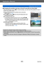 Page 93Application (Record)
Taking pictures with Auto FocusSQW0195
- 93 -
 ■Changing the position and size of the AF area ([Focus Area Set])
When [AF Mode] is set to [  ] (1-area-focusing), you can move the position or size of 
the 
AF area at the center.
  Select [AF Mode] from the [Rec] menu and press 
[MENU/SET]  (→61)
  Use   to select [  ] from the [AF Mode] items and 
press [DISP.] button
  To change the AF area
T o move the position of the AF area: Press     
To change the size of the AF area: Turn the...