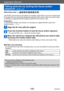 Page 100Application (Record)
Taking pictures by locking the focus and/or 
exposure  
[AF/AE Lock]SQW0195
- 100 -
 ■Recording mode: 
The AF/AE Lock function is convenient, for example, when there is too much contrast with 
the subject and you cannot get appropriate exposure (AE Lock) or when you want to take 
a still picture composed with the subject outside the AF area (AF Lock).
Preparation:
To execute the AF/AE Lock function, it is necessary to register [AF/AE Lock] to the 
function button. (→134)
Align the AF...