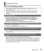 Page 37 (ENG) SQT0612   37
 Troubleshooting
First, try out the following procedures. 
 • If the problem persists, performing [Reset] in the [Setup] menu may resolve the issue. 
 • Further information is provided in the “Owner’s Manual for advanced  features (PDF format)”. Check it together with the information in t\
his 
section.
The charging lamp blinks.
 
●Charging is being performed in a place with extremely high or low temper\
ature.
→   Reconnect the USB connection cable (supplied) and retry charging in a...