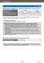 Page 23Preparativos
Carga de la bateríaSQW0197
- 23 -
 ■Grabación de imágenes en movimiento (Cuando use el monitor LCD)
[Formato de grabación][AVCHD] [MP4]
[Calidad grab.][FHD/60p] [FHD/60i] [FHD/30p]
Tiempo de grabación disponible Aprox. 75 minutos Aprox. 80 minutos Aprox. 90 minutos
Tiempo de grabación disponible 
real
*Aprox. 30 minutos Aprox. 35 minutos Aprox. 40 minutos
*  Tiempo real durante el que se puede grabar cuando, de forma repetida, se enciende y apaga la  máquina, se inicia y detiene la...