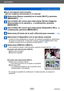 Page 222Wi-Fi/NFC
Envío de imágenes a equipos AVSQW0197
- 222 -
 ■Envío de imágenes seleccionadas.  
([Enviar imágenes almacenadas en la cámara])
Seleccione [Nueva conexión] en el menú [Wi-Fi] y presione 
[MENU/SET].
 (→61)
Use el botón del cursor para seleccionar [Enviar imágenes 
almacenadas en la cámara] y , a continuación, presione 
[MENU/SET].
Use el botón del cursor para seleccionar [Dispositivo AV] y , a 
continuación, presione [MENU/SET].
Seleccione [A través de la red] o [Directo] para conectar. (→249)...