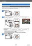 Page 37Lo básico
Toma de imágenes con ajustes automáticos Modo [Auto inteligente] SQW0197
- 37 -
Desenfoque del fondo
También puede usar el modo [Auto inteligente] para ajustar fácilmente el desenfoque del 
fondo, como con el modo [Prioridad en la abertura].
Presione .
Gire el anillo de control o el disco de control para ajustar el 
desenfoque del fondo.
Condición de fondo 
desenfocado Desenfoque el fondoEnfoque el fondo
 • [AUTO] se visualiza en el icono durante el ajuste automático. • T
ambién puede hacer...