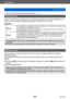 Page 66Lo básico
Uso del menú [Conf.]SQW0197
- 66 -
 • Para los procedimientos de ajuste del menú.  (→61)
[Modo del visor]
Ajusta la velocidad de visualización y la calidad de imagen de la pantalla (pantalla Live 
View) cuando se graban imágenes utilizando el monitor LCD o el visor.
 ■Ajustes
[30fps] La calidad de la imagen tiene mayor prioridad que la velocidad de visualización 
y las imágenes se muestran a 30 cps.
Por ejemplo, úselo cuando desee grabar un sujeto que se mueva con relativa 
lentitud mientras...