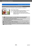 Page 90Aplicaciones (Grabación)
Toma de imágenes con enfoque automáticoSQW0197
- 90 -
Toma frontal de imágenes de personas (Detección de caras)
Reconoce caras (de hasta 15 personas) y ajusta la exposición y el enfoque en 
conformidad.
Área de enfoque automático
Amarillo:   Cuando se pulsa hasta la mitad  el disparador, el cuadro se 
pone verde cuando la cámara enfoca el objeto.
Blanco:
    
Se visualiza cuando se detecta m
 ás de una cara.  
También se enfocan otras caras que están a la misma 
distancia que las...