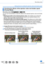 Page 106106
Recording mode
Taking pictures by setting the aperture value and shutter speed
Checking the effects of the aperture value and shutter speed 
(Preview Mode)
Recording mode: 
You can use Preview Mode to check the effects of the selected aperture value and shutter 
speed.
 •Checking the effect of the selected aperture value: This enables you to check the 
depth of field (focus range) by physically narrowing the lens aperture\
 blades to the 
aperture value used for the actual recording.
 •Checking the...