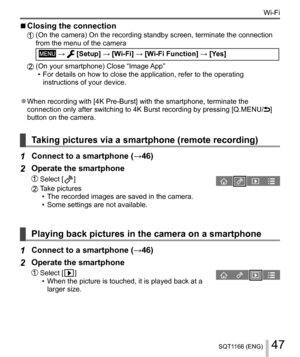 Page 4747SQT1166 (ENG)
Wi-Fi
  ■ 
Closing the connection
  
