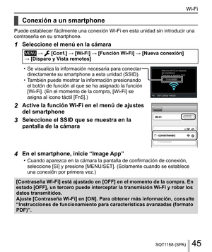 Page 4545SQT1168 (SPA)
Wi-Fi
    
Conexión a un smartphone
 
