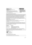 Page 33LSQT1319
THE FOLLOWING APPLIES ONLY IN THE U.S.A.
THE FOLLOWING APPLIES ONLY IN CANADA.≥AS WITH ANY SMALL 
OBJECT, SD CARDS CAN BE 
SWALLOWED BY YOUNG 
CHILDREN. DO NOT ALLOW 
CHILDREN TO HANDLE THE 
SD CARD. CLASS 1
LASER PRODUCT
IEC60825-1:2001
CAUTION
This product contains a laser diode of higher class than 1.
To ensure continued safety, do not remove any covers or 
attempt to gain access to the inside of the product. Refer all 
servicing to qualified personnel.
FCC Note: This equipment has been...