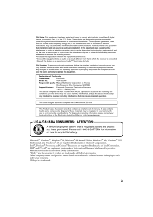 Page 33
QR34642 Microsoft
®, Windows®, Windows® 98, Windows® 98 Second Edition, Windows® Me, Windows® 2000 
Professional, and Windows® XP are registered trademarks of Microsoft Corporation.
Intel®, Pentium® Processor, and Celeron® Processor are registered trademarks of Intel Corporation.
IBM® and PC/AT® are registered trademarks of International Business Machines Corporation.
Manufactured under license from Dolby Laboratories.
“Dolby” and the double-D symbol are trademarks of Dolby Laboratories.
Other company...