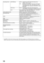 Page 166166
*The MPEG 1 Audio Layer 2 format is a type of DVD Video standard. If your DVD player does not conform to 
MPEG 1 Audio Layer 2, record in LPCM mode and the finalized DVD-R disc can later be played back on that DVD player.
.
Recording format DVD-RAM disc Movie: Conforming to DVD Video Recording format 
(MPEG 1 Audio Layer 2)
Still: Simultaneous recording, conforming to DVD Video 
Recording standard (704 × 480 pixels) and JPEG 
(VDR-M50PP: 640 × 480 pixels, VDR-M70PP: 1280 × 
960 pixels)
DVD-R disc...