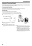 Page 6464
123
Manually Focusing Subject
The DVD Video Camera usually focuses on a subject automatically (autofocus). You can also manually 
focus a subject depending on the recording conditions.
Focusing during Recording
This DVD Video Camera automatically focuses a subject at the center of screen (auto-focus).
When the DVD Video Camera is turned on, auto-focus will always be set.
Focusing range
You can switch the display mode of on-screen information:
•On T (tele) side: approximately 3.6 feet (1 m) from lens...