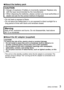 Page 3 (ENG) VQT4B39   3
 ■About the battery pack
CAUTION • Danger of explosion if battery is incorrectly replaced. Replace only with the type recommended by the manufacturer .
 • When disposing the batteries, please contact your local authorities or dealer and ask for the correct method of disposal.
 • Do not heat or expose to flame. • Do not leave the battery(ies) in a car exposed to direct sunlight for a long period of time with doors and windows closed.
WarningRisk of fire, explosion and burns. Do not...