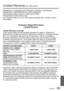 Page 99VQT1B61   99
Limited Warranty (For USA Only)
PANASONIC CONSUMER ELECTRONICS COMPANY, DIVISION OF 
PANASONIC CORPORATION OF NORTH AMERICA
One Panasonic Way, Secaucus, New Jersey 07094
PANASONIC PUERTO RICO, INC.
Ave. 65 de Infantería, Km. 9.5, San Gabriel Industrial Park, Carolina, Puerto 
Rico 00985
Panasonic Digital Still Camera
Limited Warranty
Limited Warranty Coverage
If your product does not work properly because of a defect in materials or 
workmanship, Panasonic Consumer Electronics Company or...