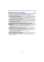 Page 157- 157 -
Otro
Visualización de los mensajes
En algunos casos se visualizarán en la pantalla mensajes de confirmación o de error.
Los principales mensajes se describen a continuación a modo de ejemplo.
[ESTA TARJETA ESTÁ BLOQUEADA]
>El interruptor de protección contra la escritura en la tarjeta de memoria SD y la tarjeta de 
memoria SDHC pasa a [LOCK]. Desplácelo hacia atrás para desbloquearlo.  (P17)
[NO HAY IMAGEN VALIDA PARA MOSTRAR]
>Grabe una imagen o inserte una tarjeta con una imagen grabada y luego...