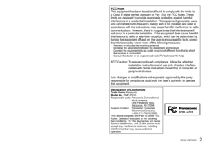 Page 32   VQT3G70 (ENG) (ENG) VQT3G70   3
Dear Customer,
Thank you for choosing Panasonic!
You have purchased one of the most sophisticated and reliable products 
on the market today. Used properly, we’re sure it will bring you and your 
family years of enjoyment. Please take the time to fill in the information 
below.
The serial number is on the tag located on the underside of your Camera. 
Be sure to retain this manual as your convenient Camera information 
source. Please note that the actual controls and...