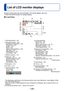 Page 126- 126 -
List of LCD monitor displays
Screens shown here are only examples. The actual display may vary. • Press the [DISP.] button to change display.
 ■In recording
1Recording Mode (→20)
2 Recording quality (→92)
Backlight Compensation (→25)
Picture Size (→80)
Quality (→81)
Flash (→52)
Optical Image Stabilizer (→89)
Jitter alert (→22)
White Balance (→82)
Color Mode (→88)
3 Battery capacity (→13)
4 Wind cut (→93)
Intelligent exposure (→86)
Macro recording (→54)
Burst Mode (→72)
Auto Bracket (→58)
5...