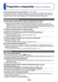 Page 130- 130 -
Preguntas y respuestas  Solución de problemas
Intente comprobar primero estos elementos (→130 - 136).
Si el problema persiste, realizando [Reinic.] en el menú [Conf.] puede que se resuelva 
el problema. (Note que a excepción de algunos elementos como [Ajust. reloj], todos los 
ajustes volverán a los valores vigentes en el momento de adquirir la cámara.)
Batería, alimentación
La luz de carga se apaga antes de cargarse completamente la batería. ●La carga se realiza en un lugar con temperatura...