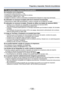 Page 135- 135 -
Preguntas y respuestas  Solución de problemas
TV, ordenador, impresora (Continuación)
No comunica con la impresora.  ●La conexión está mal hecha (→119). ●Verifique si el ordenador ha reconocido la cámara. ●Ponga [Modo USB] en [PC] (→46). ●Apague la cámara y vuelva a encenderla inmediatamente después la carga haya terminado. 
El ordenador no reconoce la tarjeta (sólo lee la memoria incorporada). ●Desconecte el cable USB (suministrado) y vuelva a conectar con la tarjeta en su lugar.
El ordenador no...