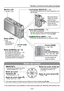 Page 11- 11 -
Nombres y funciones de las partes principales
Botón del cursor
 
●Las ilustraciones y las pantallas en este manual pueden ser diferentes d\
el producto real.
Recomendamos 
utilizar la correa 
para la mano 
suministrada para 
evitar que se 
caiga la cámara.
Puerto [HDMI] 
(→156, 158)
Puerto 
[AV OUT/DIGITAL]
(→15, 156, 165, 168)
Este puerto también 
se usa cuando se 
carga la batería.
Botón [EXPOSURE] (→73)En el modo de grabación: Use esto cuando ajuste la velocidad del obturador o el 
valor de la...