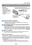 Page 165- 165 -
Uso con ordenador
Conecte la cámara al ordenador
 • Asegúrese de utilizar el cable USB suministrado.La utilización de otros cables diferentes del cable USB suministrado \
pueden 
causar fallos en el funcionamiento.
Use el botón del cursor de la cámara para seleccionar [PC] y 
presione [MENU/SET]
 
• Si [Modo USB] (→58) se pone en [PictBridge(PTP)] se visualizará un mensaje en la 
pantalla. Seleccione [SUPR.] para cerrar la pantalla y ponga [Modo USB] \
en [PC].
 • Cuando [Modo USB] ( →58) se pone...