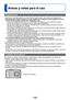 Page 186- 186 -
 
Avisos y notas para el uso
Cuando la use
 
●La cámara se puede calentar si se usa durante mucho tiempo, pero esto\
 no es ninguna falla. 
●Mantenga esta unidad tan lejos como sea posible de los equipos electroma\
gnéticos (como 
hornos de microondas, televisores, videojuegos, etc.).
 • Si usa esta unidad encima de un TV o cerca de él, las imágenes y/o el sonido de la misma podrán ser alterados por la radiación de las ondas electromagné\
ticas. 
 • No use esta unidad cerca de teléfonos móviles...